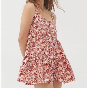 Urban Outfittees Floral Tiered Mini Dress